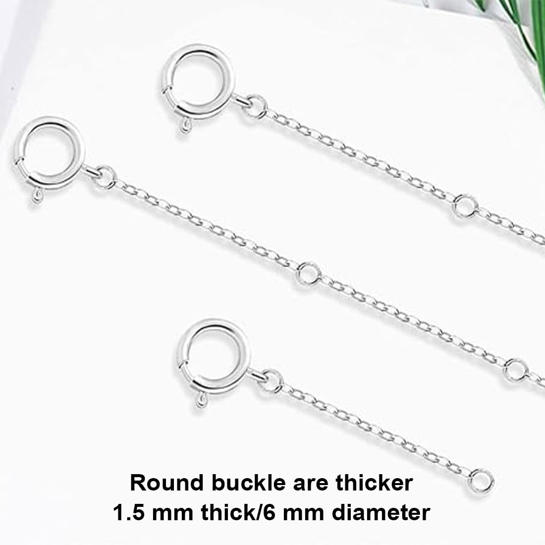 Beebeecraft 3 Pcs 925 Rallonges De Bijoux En Argent Sterling Double