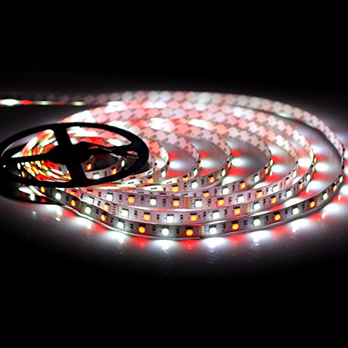 Image of SUPERNIGHT 5050 RGBW LED Strip Lights-16.4ft 300 LEDs(RGB+Cool White) | 6500K-7000K, Color Changing, High Brightness, Flexible, Cuttable, for Valentine, Wedding, Christmas Lights, Indoor Decoration