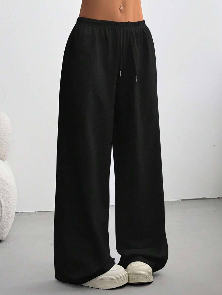 Women's Baggy Sweatpants with Pockets Wide Leg High Waisted Casual Sweat Pants Lounge Drawstring Joggers Gym Workout Pants