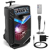 400 WATT POWER: High-powered Bluetooth speaker with 20 cm subwoofer and 2.5 cm tweeter delivering 400W peak power and 200W RMS for rich stereo sound and deep bass. BLUETOOTH STREAMING: Stream music wirelessly from tablets, PCs, and phones. Ideal for ...