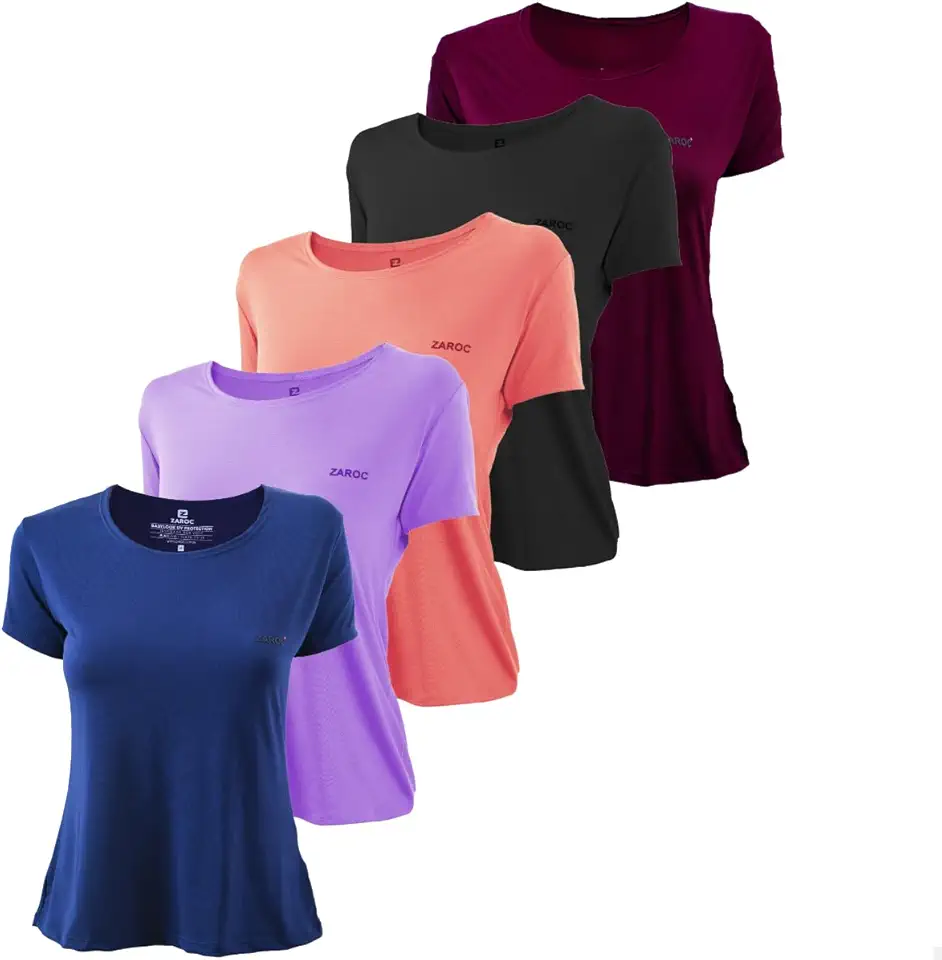 Kit 5 Camiseta Zaroc Feminina