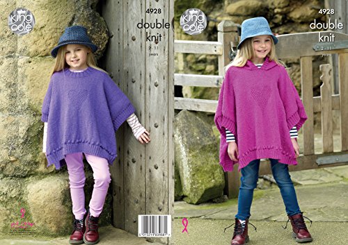 King Cole Kids Double Knitting Pattern Girls Round...