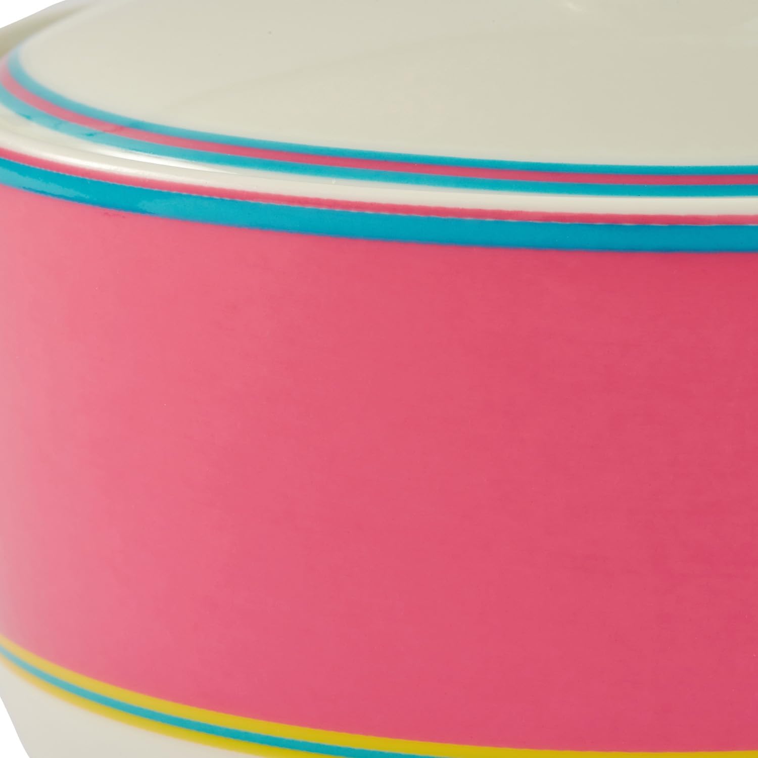 Spode Kit Kemp Calypso 12oz Sugar Bowl with Lid | Vibrant Pink | Porcelain | Dishwasher and Microwave Safe | For Tea and Coffee | Fabulous Gift | Home & Gathering Use