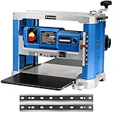 WOODERS 13-inch Thickness Planer, 15Amp, 2000W, 10000RPM, All Copper Motor, Dual-Blade Cutterhead, Includes 2 Extra Planer Blades, Height Indicator, Overload Protection, for Hard & Soft Wood working