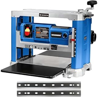 WOODERS 13-inch Thickness Planer, 15Amp, 2000W, 10000RPM, All Copper Motor, Dual-Blade Cutterhead, Includes 2 Extra Planer Blades, Height Indicator, Overload Protection, for Hard & Soft Wood working