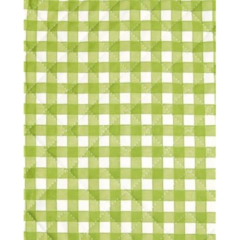 Kitchen Curtains 46"x54" Check Design Gingham Green , 100% Cotton Cover