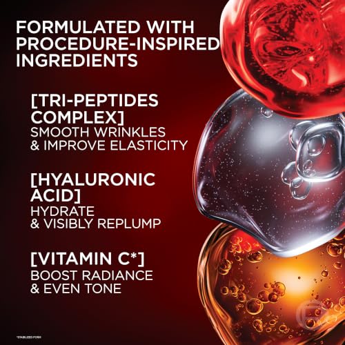 L'Oreal Paris Revitalift Triple Power Face Serum with Tri-Peptides, Hyaluronic Acid and Vitamin C, Anti Aging, Anti Wrinkle Serum to Firm and Brighten, 1 FL oz, + Sample - image 5