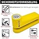 KRASER KR707Y Bremsscheibenschloss Vorhängeschloss Motorrad Roller Fahrrad Roller Anti-Diebstahl-Scheibenschloss ø7 Universal + Erinnerungskabel, Gelb, 7 mm