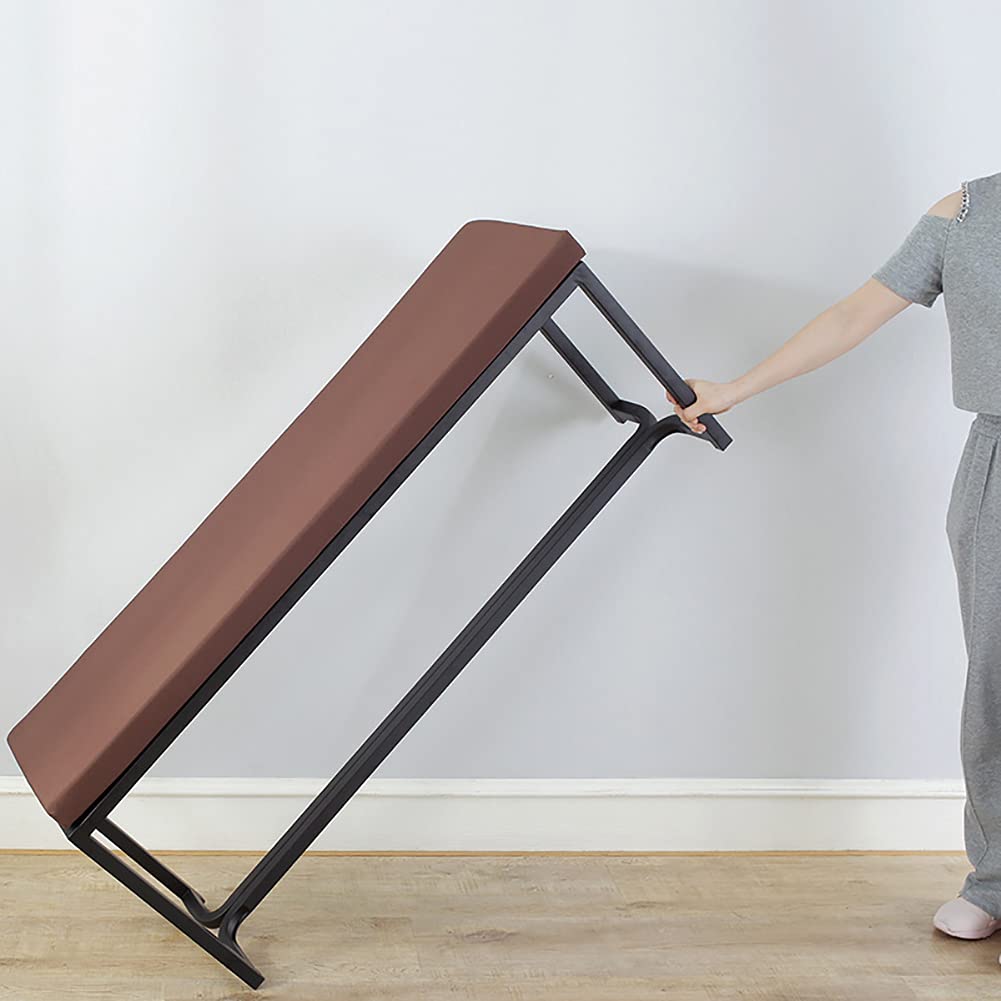 Cojín de asiento de banco de 5 cm de grosor, antideslizante con parte inferior de fijación, almohadilla de esponja para silla de estar, sofá de madera, jardín o tumbona