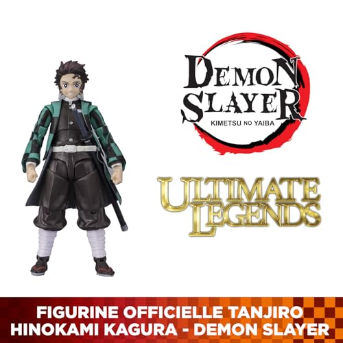 BANDAI - Ultimate Legends HD - Figurine d'action Demon Slayer 12 cm - Tanjiro Kamado - Licence Officielle Demon Slayer - Figurine articulée Tanjiro Hinokami Kagura - Jouet Enfant 4 Ans et + - VE88969
