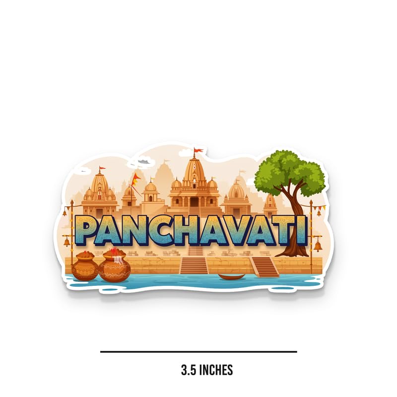 Image of Panchvati Fridge Magnets, Glossy Finish, Stylish Magnet for Fridge, Wardrobe & Metal Surfaces
