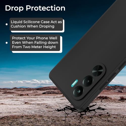 Image of A rtistque Back Cover Case for Realme P4x 5G with Camera Protection | Shockproof TPU|Stylish Protective Design|Slim Fit|Ultra Matte| Back Cover - Black