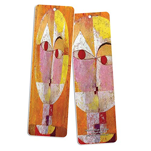 Marcadores de livros de arte famosos Creanoso (pacote com 12) - Pablo Picasso, Gustav Klimt, Wassily