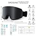 SPOSUNE Ski Goggles Over Glasses with Dual lens | Anti-fog Anti-UV Snow Goggles for Men Women Youth Skiing Snowmobile