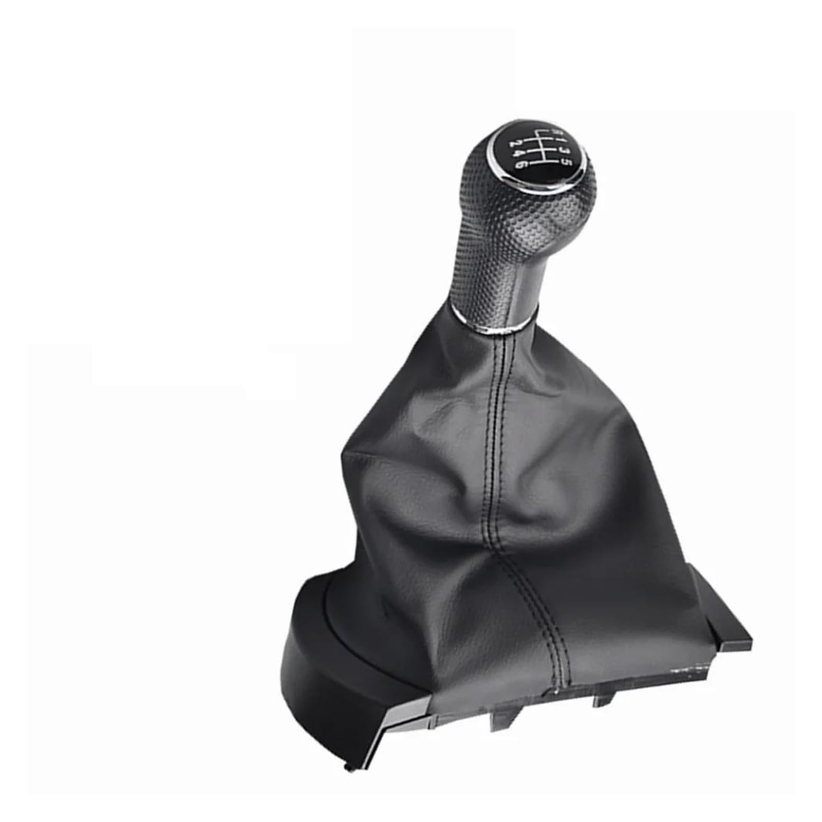 MOCALUX Gear Stick Shift Lever Knob for SEAT for Ibiza 2002-2010 12mm Car Gear Shift Knob Lever Shifter Gaitor Boot Modification Parts(Black,for 6 Speed)