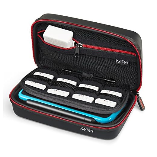 Funda para Nintendo New 2DS XL /New 3DS XL, Keten Protección de Móvil Plástico, Juego de Accesorios de Viaje funda para Nintendo y Accesorios