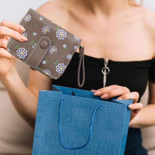 Image of Farcauo Womens Wallet Cute Small Wallets for Women Brown Women's Wallet Kawaii Flower Card Wallets for Women Ladies