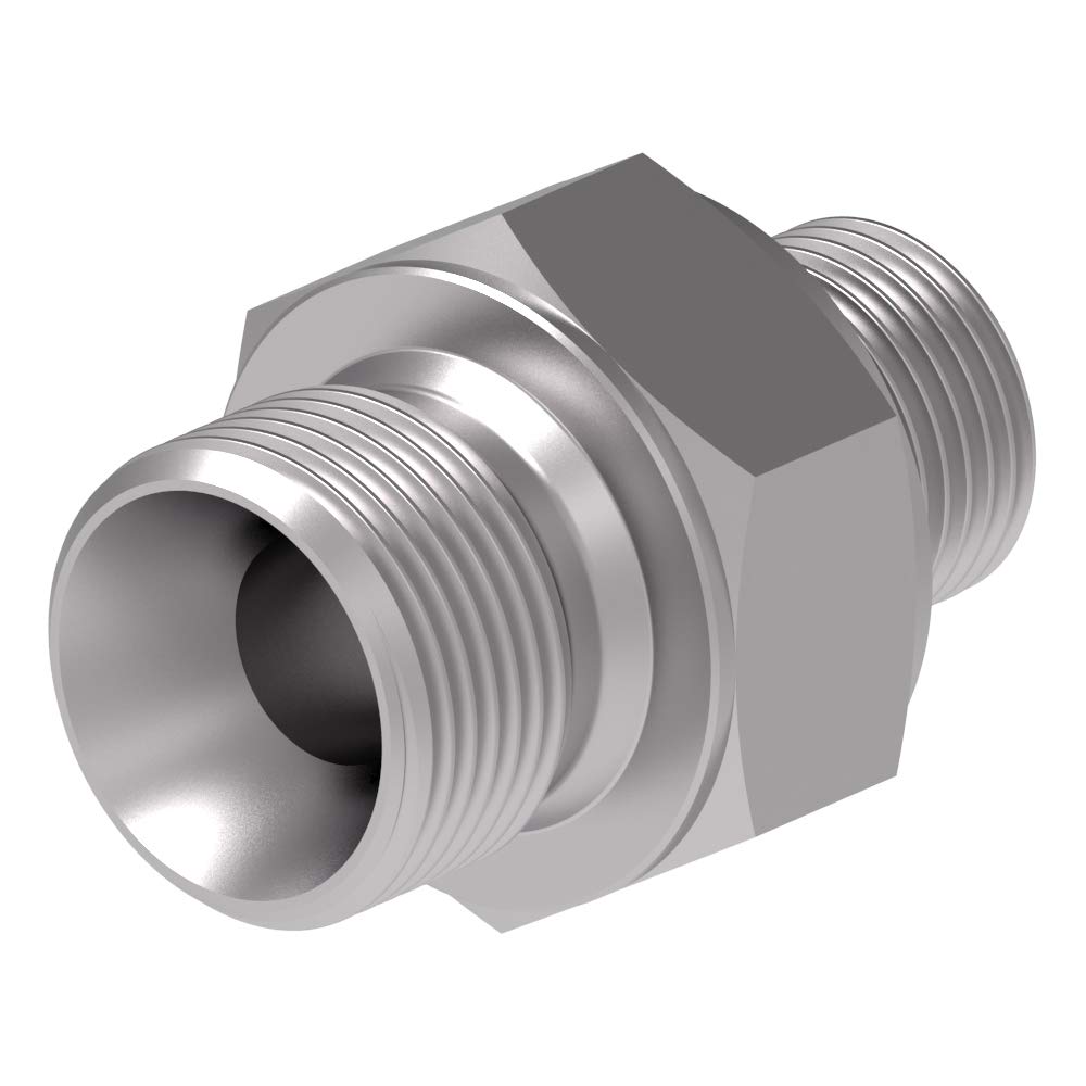 Raccord Hydraulique droit Mâle BSP pour bague BS 1/4 X Mâle BSP pour bague BS 3/8 - raccord hydraulique Mâle BSP