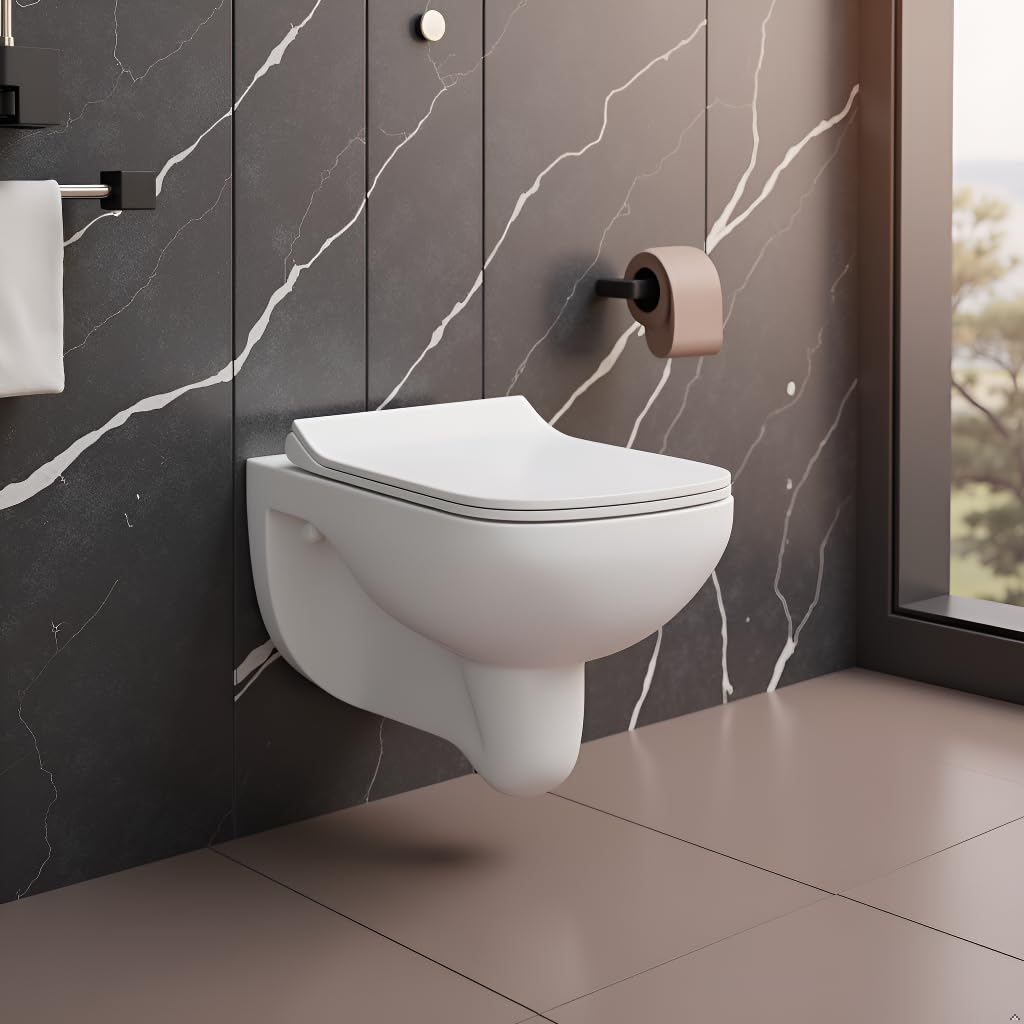 Wall Mounted Commode - Modern White Toilet -11 Wall Mounted Commode - Modern White Toilet -11
