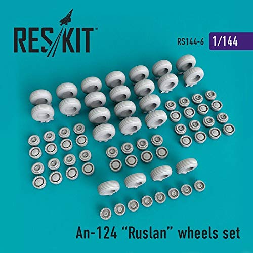 Reskit RS144-0006 - 1/144 An-124 Ruslan Juego de ruedas báscula de plástico modelo kit