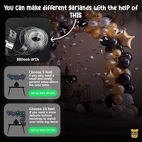 Image of Just Party Adhesive Glue Dot & 5 meter Arch Strip combo for Wedding /Anniversary /Birthday Decoration - 1 Roll Each