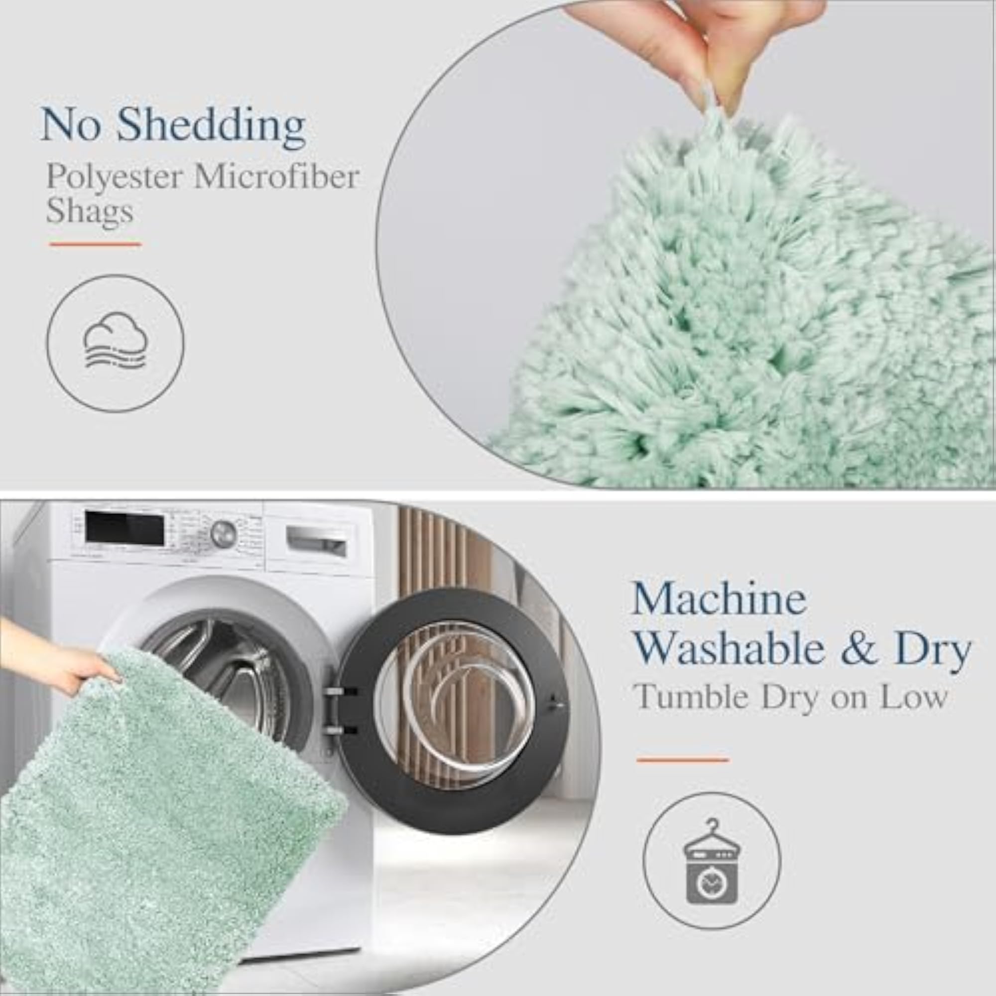 Non Slip Aqua Bath Mat, Water Absorbent Microfiber