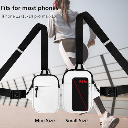 Peicees Mini Sling Bag Crossbody Chest Bag For Men Women Small Belt Purse Phone Holder For Running Workout Travel Waterproof3