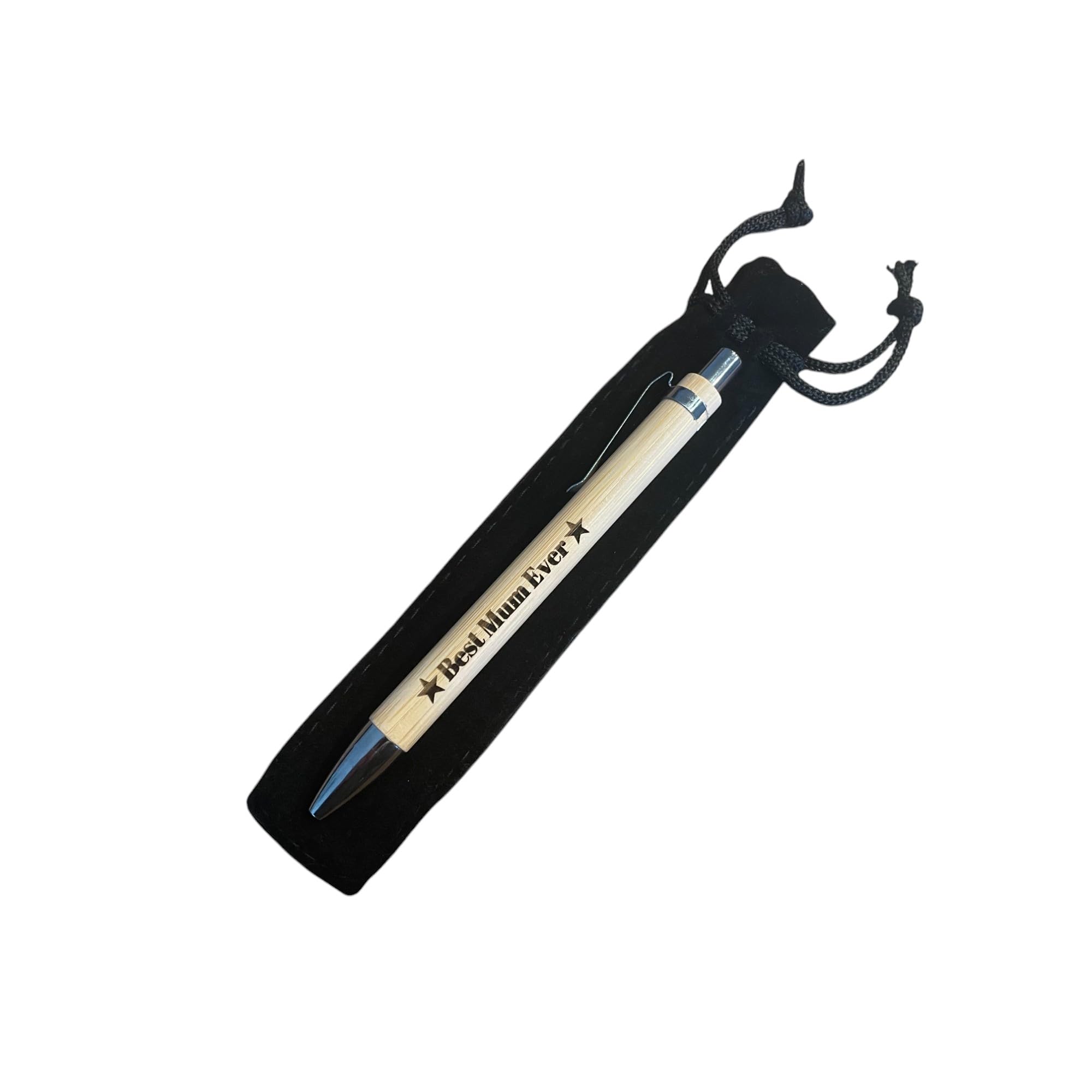Ashton and Finch Mum Pen - “Best Mum Ever” Engraved Design, Brown