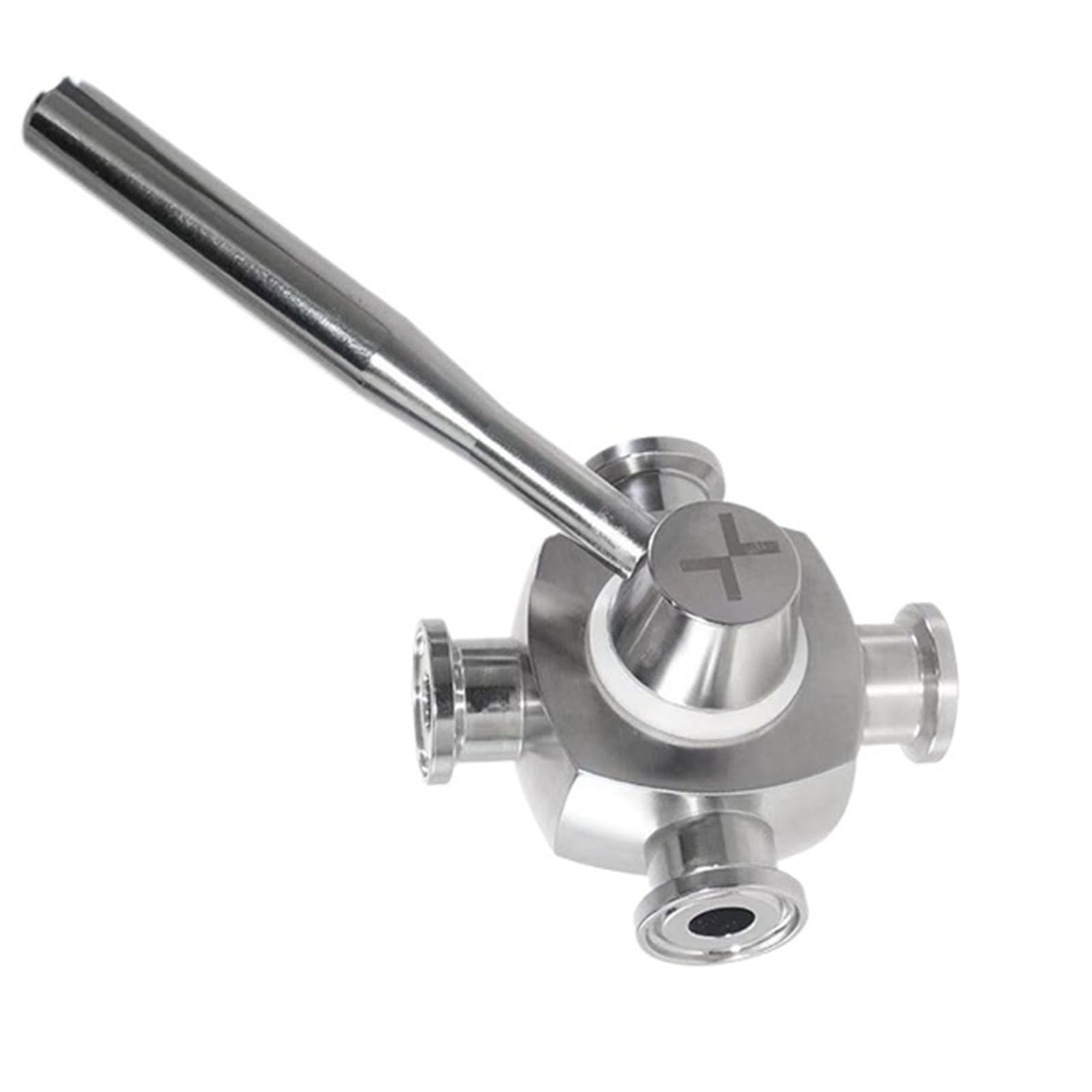 Trgyjgkf Ss316l 304/316L Stainless Steel 1/2In Tri Clamp Manual Four-Way Plug Valve Directional(Od12.7mm Tc25.4,)