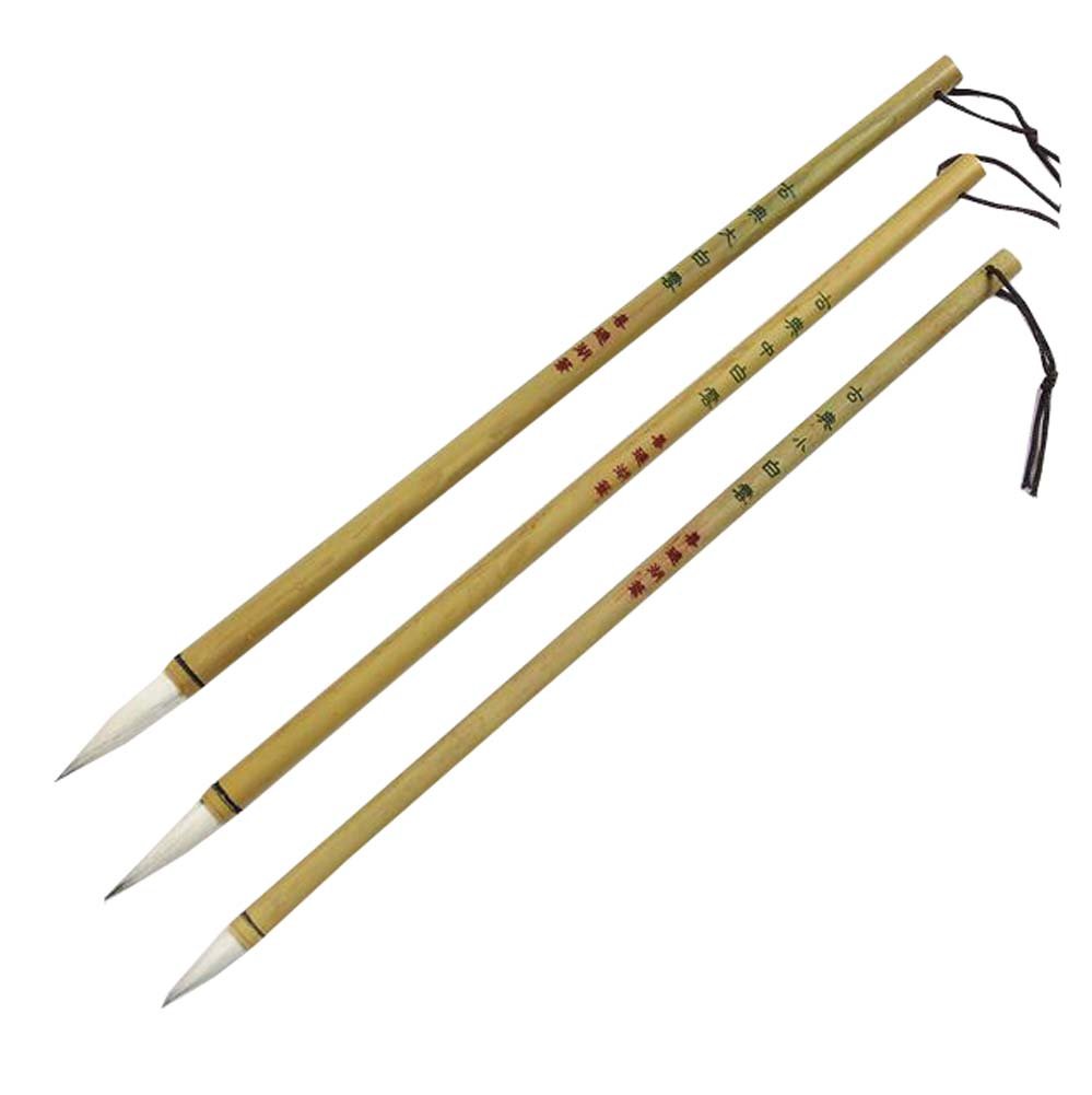 Chinese Writing Brushes, Chinese Calligraphy Brushes 3 Pcs Jian Hair Multiple Sizes Sumi Drawing Brush