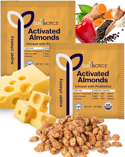 Image of Sunbiotics Activated Organic Sprouted Almonds - Super Cheesy, Pack of 2