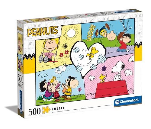 Clementoni - 35558 - Puzzle Peanuts - Puzzle Adulto 500 Piezas, Desde 14 años, Made in Italy