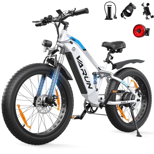 VARUN E Bike, 26 * 4.0 Zoll E-Bike Herren mit 250W Motor (85Nm), 48V 18AH...