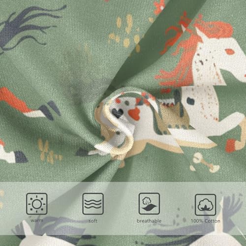 KLL Seamless Pattern Horse Flat Style Baby Boys Soft Boxer Briefs Cute Children Undies3