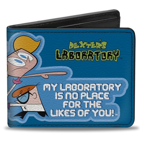 Buckle-Down Warner Bros. Animation Wallet, Bifold, Dexters Laboratory No Place For the Likes Of You Pose Blues, Vegan Leather