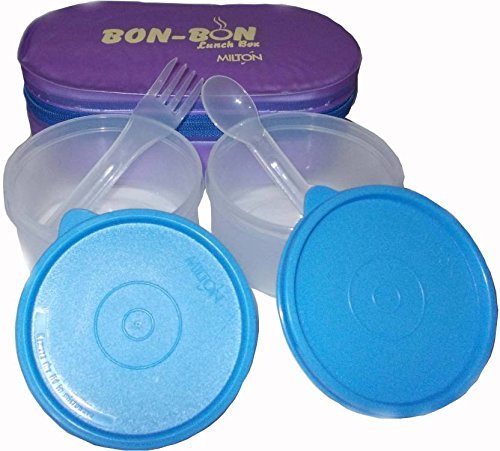 Milton Bon 2 Container Lunch Box, 560 ml, Purple