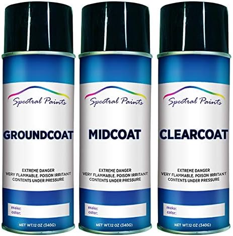 Spectral Paints Compatible/Replacement for Nissan QX3 Satin White Pearl 12 oz. Aerosol Spray Paint and Clear Coat