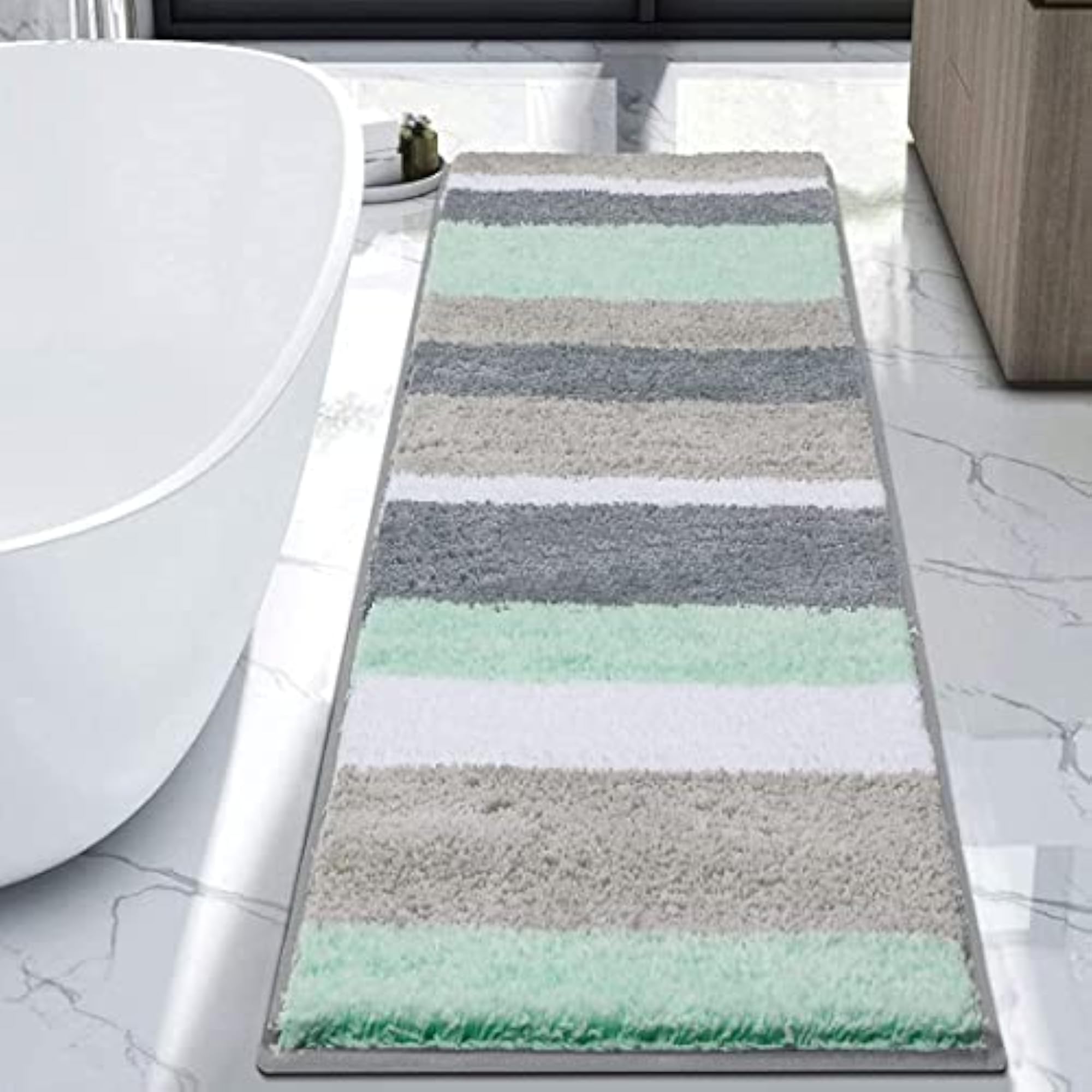Traditional Microfibre Modern Polyester Shaggy Bedside Runner