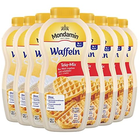 Mondamin Waffel Teig-Mix leckerer Waffelteig nur Milch zugeben und schütteln für 5 - 6 Waffeln 230 g 8 Stück Cover