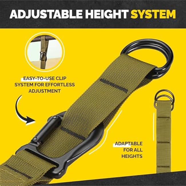 Pull Up Assistance Bands Set - 4 Heavy-Duty Pull Up Bands, Height Adjustable Strap & Comfortable Foot Strap - Stackable Pull Up Resistance Bands for Pull Ups