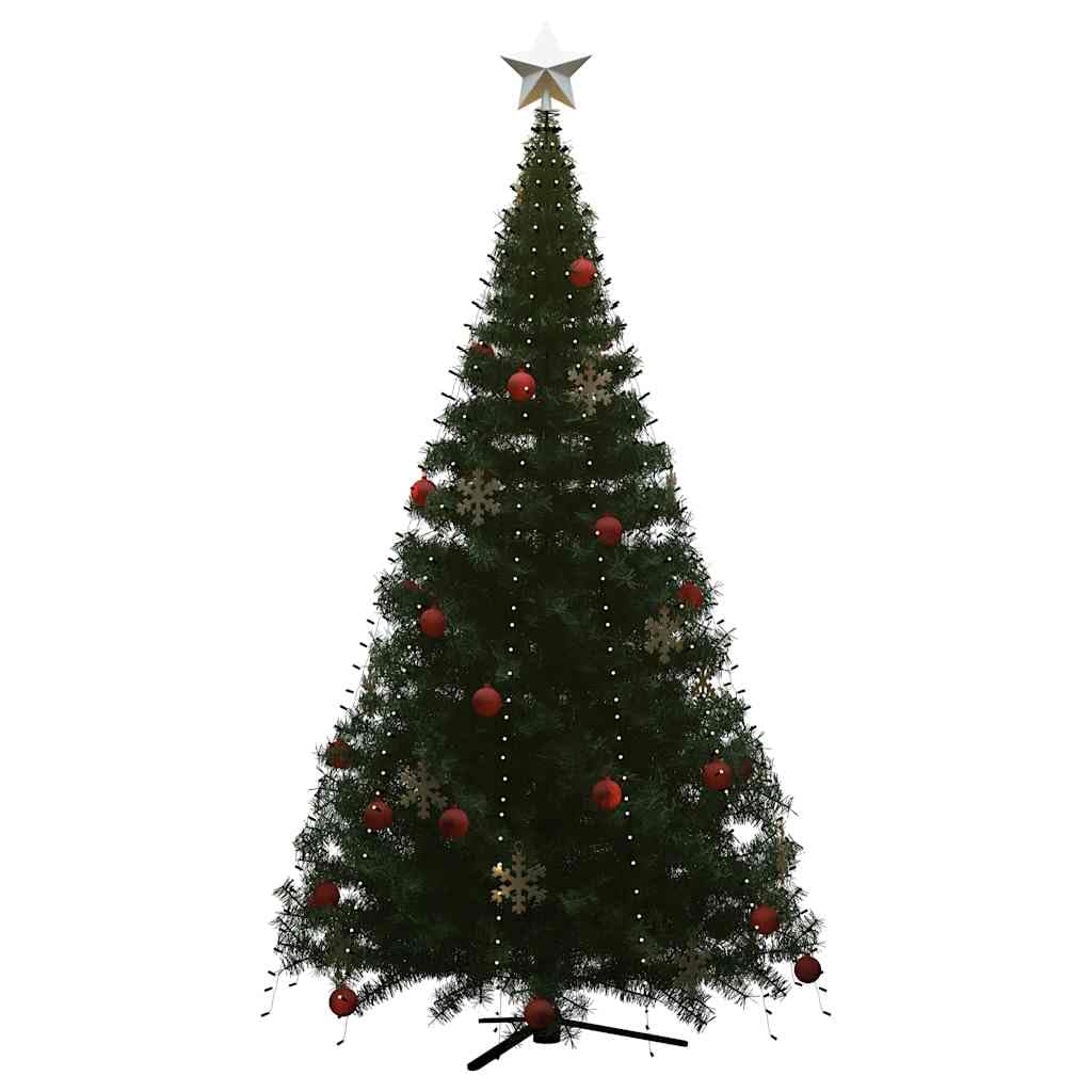 Weihnachtsbaum-Lichternetz mit 500 LEDs 500 cm wasserdicht für Innen und Außen, warmweißes Licht, USB-Anschluss, 10 Lichterketten, Garten, Balkon, Terrasse, Dekoration, 5 m Kabel