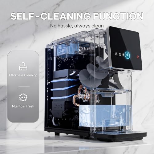 Image of Silonn Nugget Ice Maker Countertop, Auto-Dispense Ice System, Self-Cleaning Ice Machine, 40 lbs Per Day Soft Chewable Ice, Self-Dispensing Nugget Ice Maker for Home Kitchen, Office and Party Use