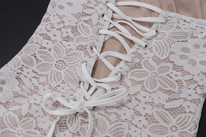 Image of Women's Dress,Sexy Lace Semi See Through Short Dress, Off-Shoulder Bustier Skirt, Asymmetric Short Skirt,Slim