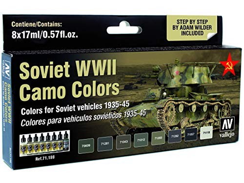 Vallejo Model Air AFV Set 71188 Soviet WWII Camo Colors (8) by Adam Wilder