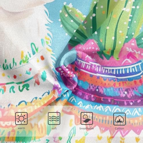 Cotton Toddler Girls Underwear Cute Colorful Alpaca Llama Blue Panties Little Girl Bright Briefs Underpants 2t3