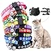 OneBarleycorn - Collare per Gatti, Collari per Gattini con Sonaglio, Regolabile e Riflettente in Fluorescenza, Fibbia di Sicurezza a Sgancio Rapido(12pcs)