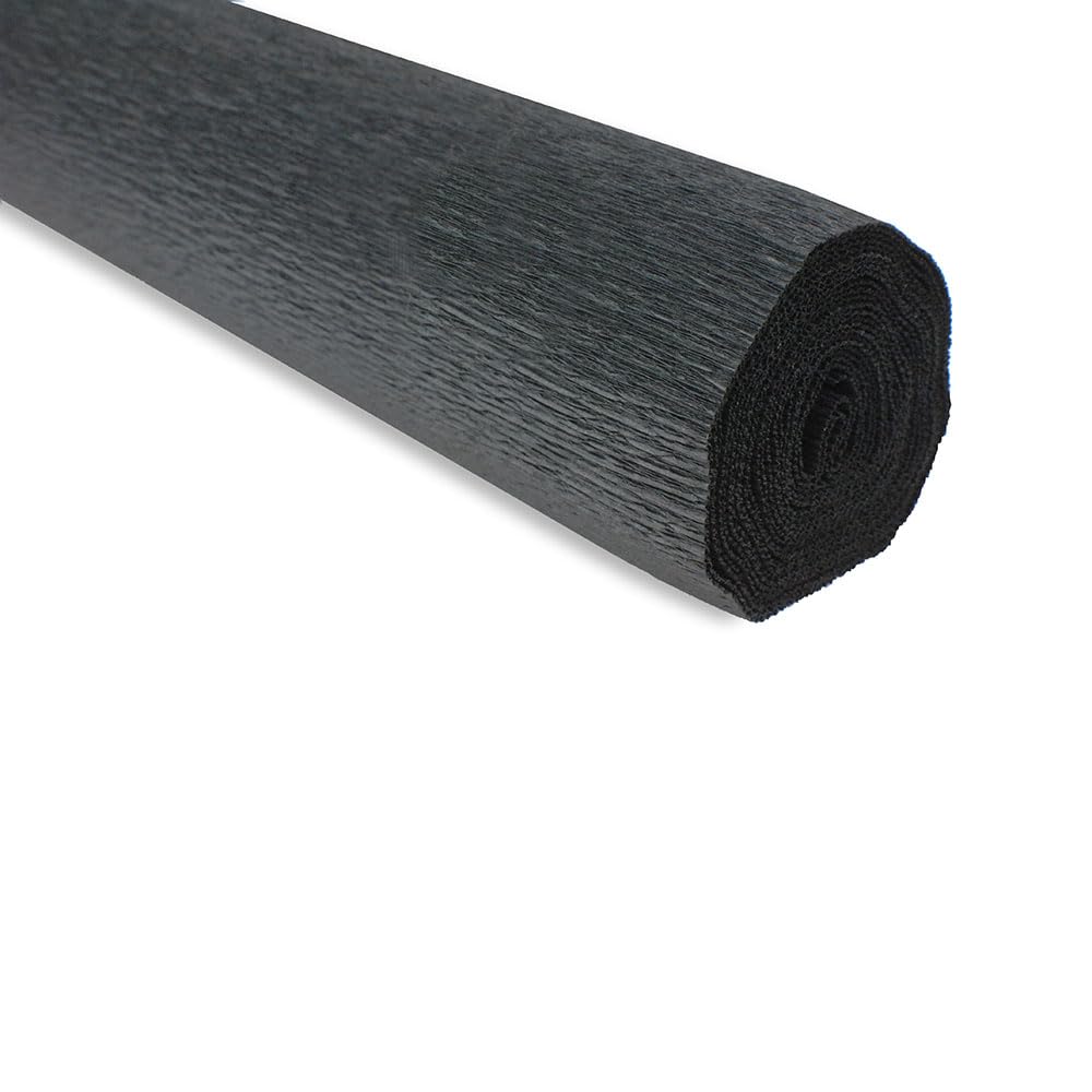 Floristrywarehouse Black Crepe Paper Roll 180G (50 X 250Cm) (Shade 602)