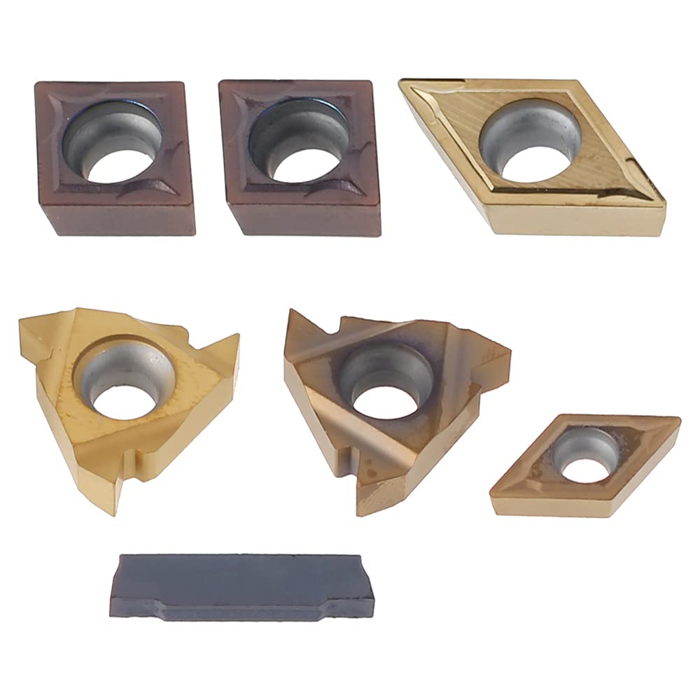 Juego de 21 herramientas de torno multifunción para herramientas de torneado con inserciones de carburo (16 mm).