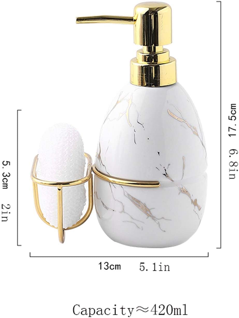 Dispenser di sapone per le mani ricaricabile per Hotel B Bottiglia di gel doccia in stile nordico Bottiglia di sapone in ceramica con pompa a pressione Bottiglie di lozione da banco per accessori B