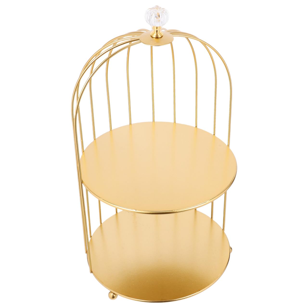Présentoir à gâteaux dorés pour buffet de mariage et fêtes chic
